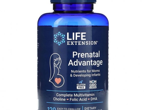 Life Extension, Prenatal Advantage, 120 легко проглатываемых капсул