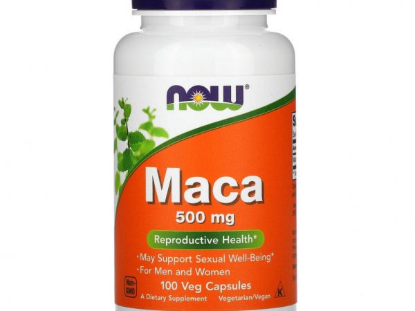 NOW Foods, мака, 500 мг, 100 растительных капсул