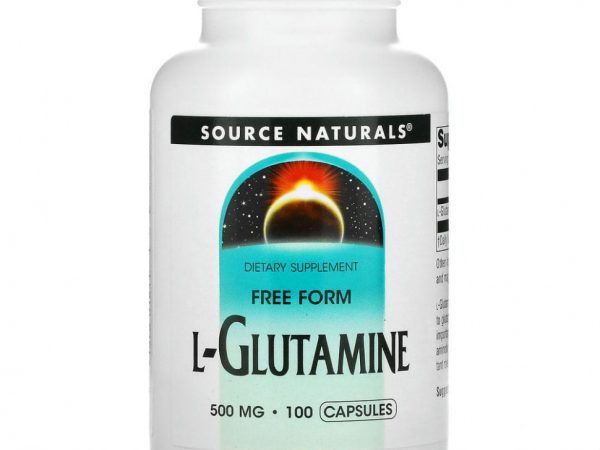 Source Naturals, L-глутамин, 500 мг, 100 капсул