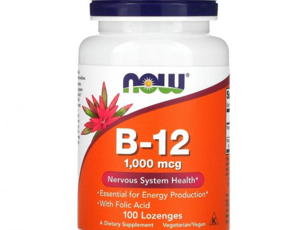 NOW Foods, витамин B12, 1000 мкг, 100 пастилок