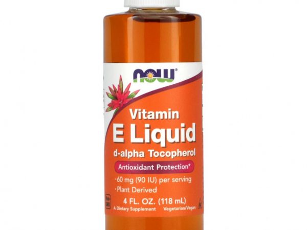 NOW Foods, натуральный витамин E в жидкой форме, 120 мл (4 жидк. унции)