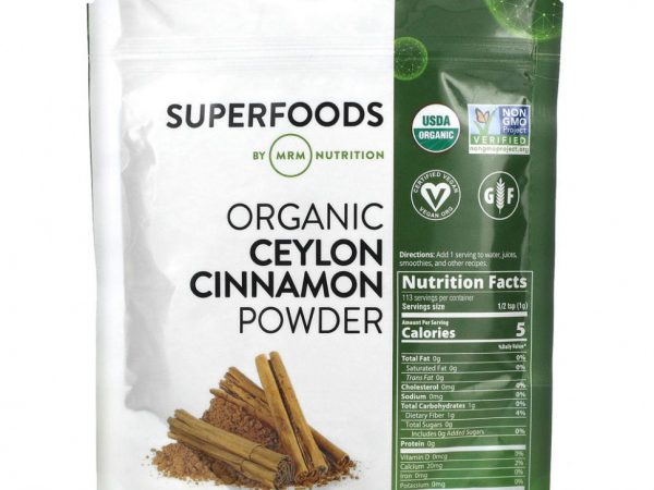 MRM Nutrition, Organic Ceylon Cinnamon Powder, 4 oz (113 g)