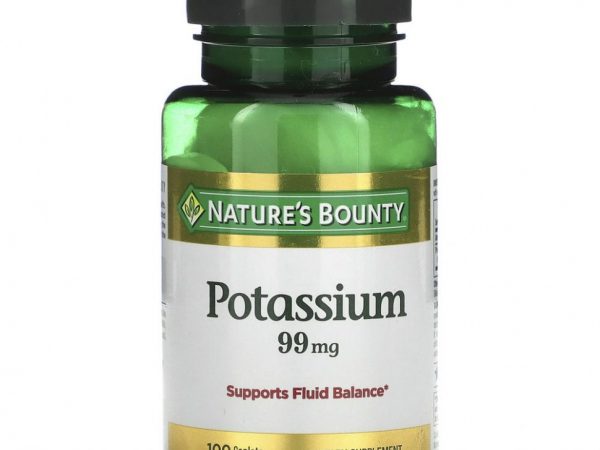 Nature's Bounty, Калий, 99 мг, 100 таблеток