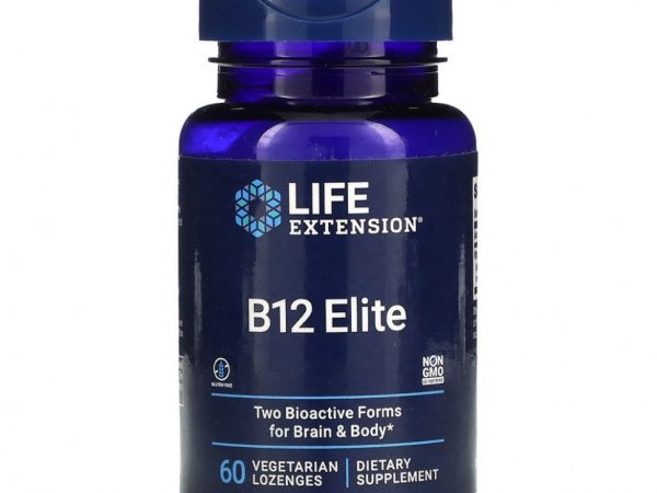 Life Extension, B12 Elite, 60 вегетарианских леденцов