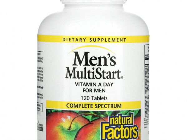 Natural Factors, Men's MultiStart, ежедневные витамины для мужчин, 120 таблеток