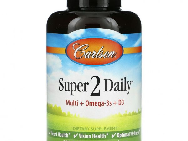 Carlson Labs, Super 2 Daily, витамины и микроэлементы, 120 мягких таблеток