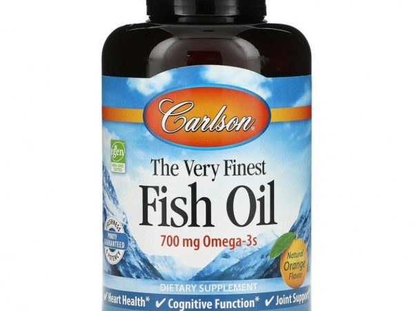 Carlson Labs, Самый лучший рыбий жир, натуральный апельсиновый вкус, 350 мг, 120 мягких таблеток
