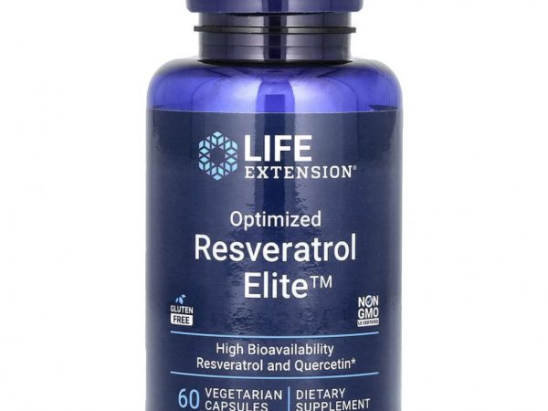 Life Extension, оптимизированный ресвератрол, 60 вегетарианских капсул