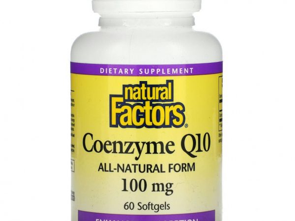 Natural Factors, коэнзим Q10, 100 мг, 60 мягких таблеток