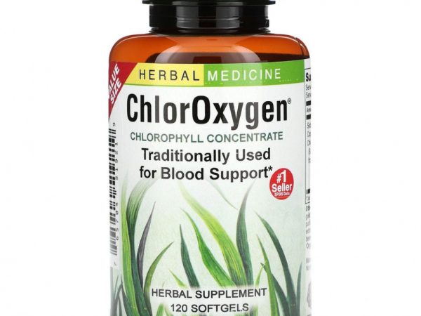 Herbs Etc., ChlorOxygen, концентрат хлорофилла, 120 мягких таблеток быстрого действия