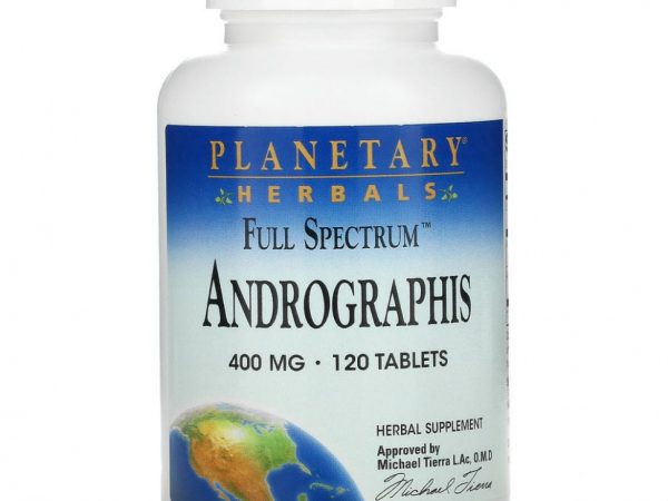 Planetary Herbals, Полный спектр, андрографис, 400 мг, 120 таблеток