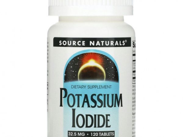 Source Naturals, йодид калия, 32,5 мкг, 120 таблеток