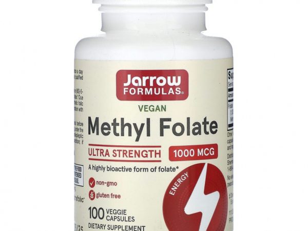 Jarrow Formulas, метилфолат, 1000 мкг, 100 вегетарианских капсул