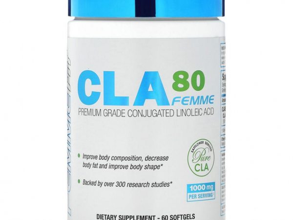 ALLMAX, CLA80 Femme, конъюгированная линолевая кислота премиального качества, 1000 мг, 60 мягких таблеток
