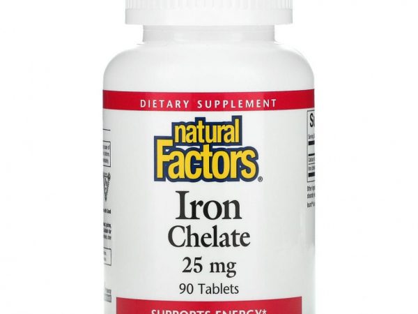 Natural Factors, Комплекс железа, 25 мг, 90 таблеток