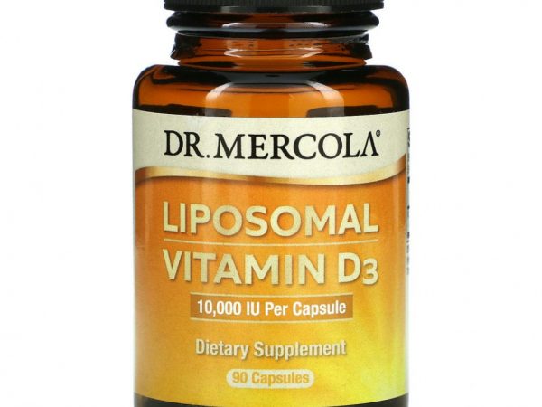 Dr. Mercola, Липосомный витамин D3, 10 000 МЕ, 90 капсул