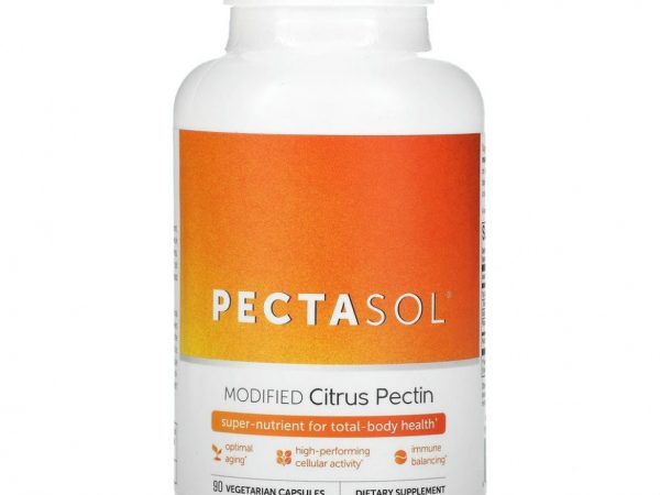 Econugenics, PectaSol, модифицированный цитрусовый пектин, 90 вегетарианских капсул