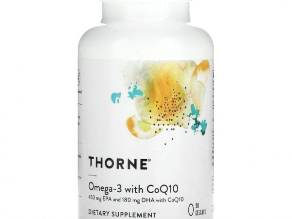 Thorne Research, Омега-3 с коэнзимом Q10, 90 желатиновых капсул