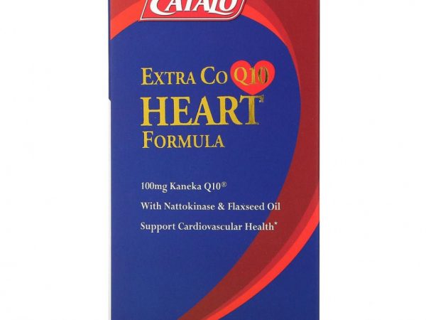Catalo Naturals, Формула для сердца с экстрактом коэнзима Q10 с наттокиназой и льняным маслом, 30 мягких таблеток