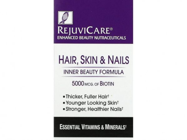 Rejuvicare, Hair, Skin & Nails, Inner Beauty Formula, 5000 mcg of Biotin, 30 Caples