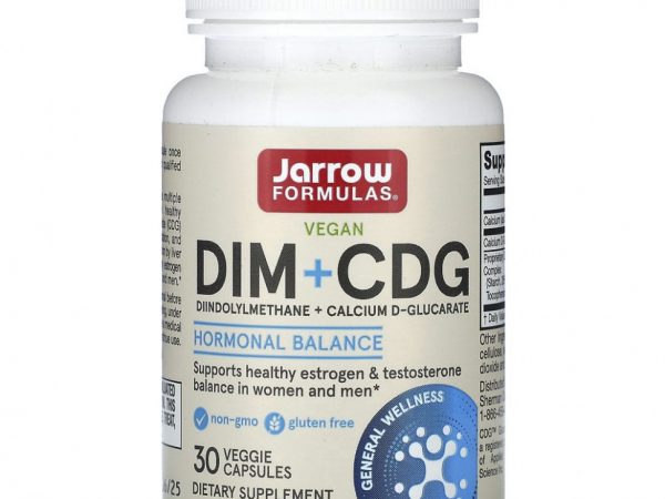 Jarrow Formulas, DIM + CDG, улучшенная формула для детоксикации, 30 вегетарианских капсул