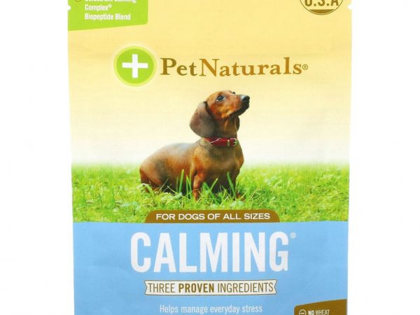 Pet Naturals of Vermont, Успокаивающее средство для собак, 30 жевательных таблеток, 1,59 унции (45 г)