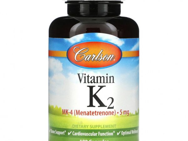 Carlson Labs, Витамин К2, МК-4 (менатетренон), 5 мг, 180 капсул