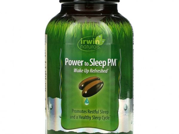 Irwin Naturals, Power to Sleep PM, 60 мягких желатиновых капсул с жидкостью