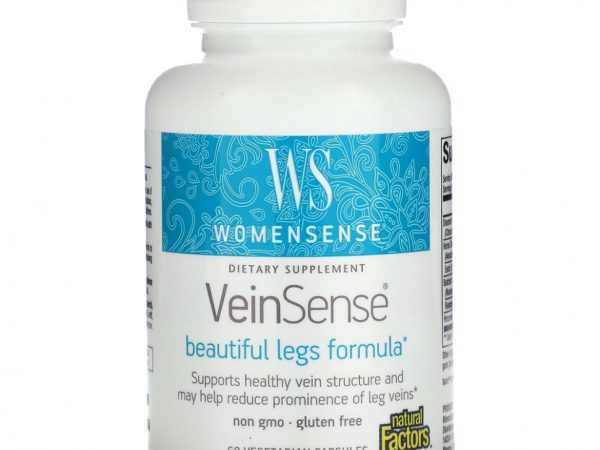 Natural Factors, WomenSense, VeinSense, 60 вегетарианских капсул