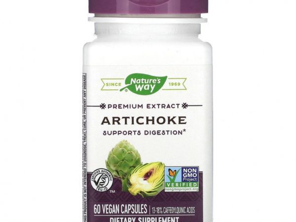 Nature's Way, артишок, 60 веганских капсул