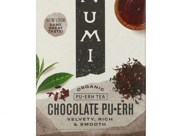 Numi Tea, Органический чай пуэр, шоколадный пуэр, 16 чайных пакетиков, 1,24 унции (35,2 г)