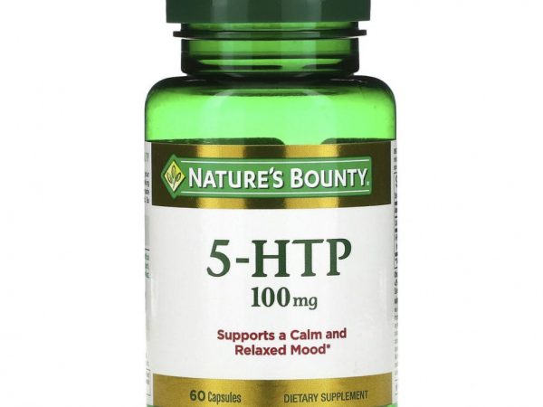 Nature's Bounty, 5-гидрокситриптофан, 100 мг, 60 капсул