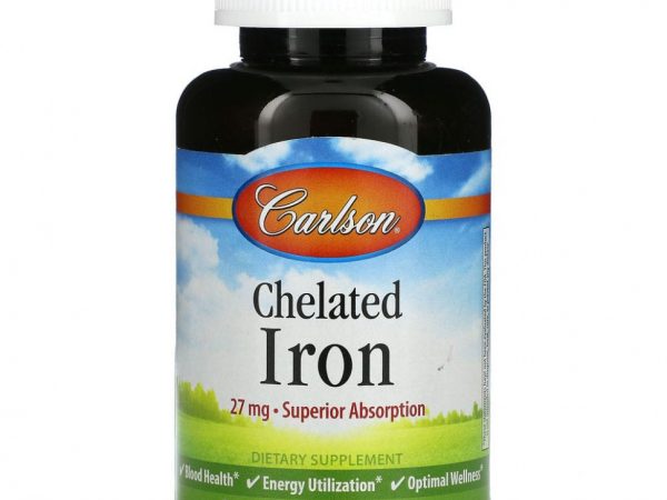 Carlson Labs, Хелатированное железо, 250 таблеток