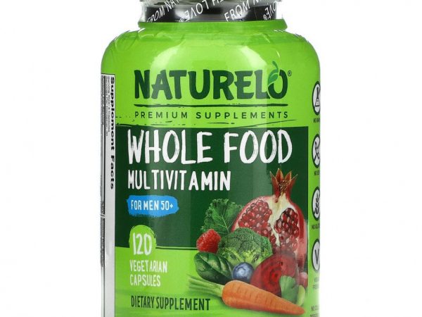 NATURELO, мультивитамины из цельных продуктов для мужчин старше 50 лет, 120 вегетарианских капсул