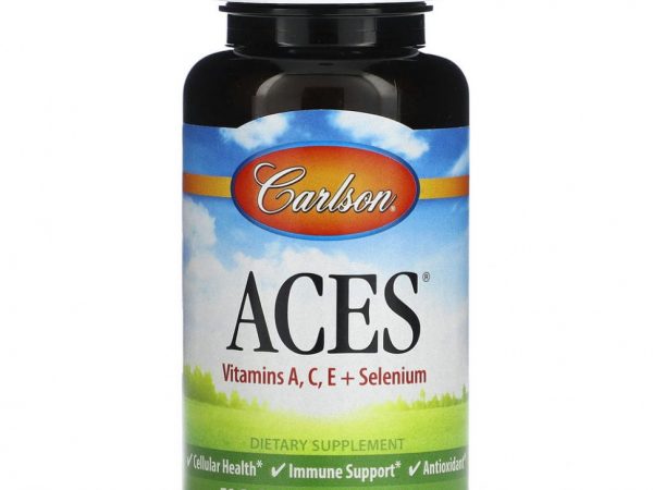 Carlson, ACES, витамины A, C, E + селен, 50 мягких таблеток