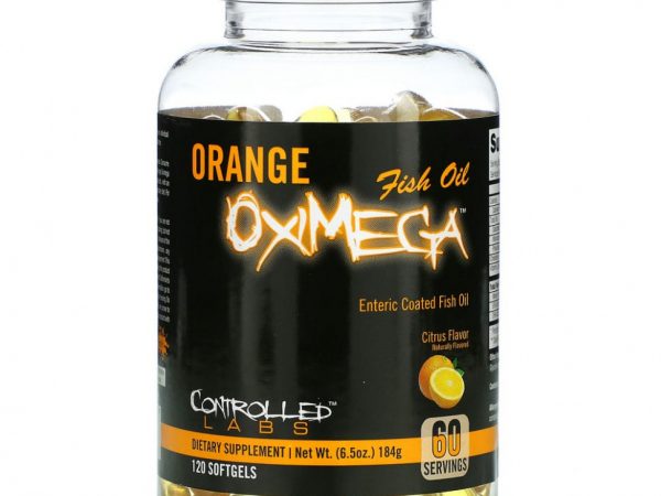 Controlled Labs, Orange OxiMega, рыбий жир, с цитрусовым вкусом, 120 капсул