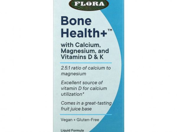 Flora, Bone Health + с кальцием, магнием и витаминами D и K, жидкий, 236 мл (8 жидк. Унций)
