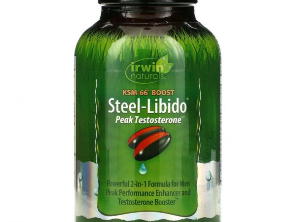 Irwin Naturals, 'Стальное либидо', средство для максимизации уровня тестостерона, 75 мягких желатиновых капсул с жидкостью