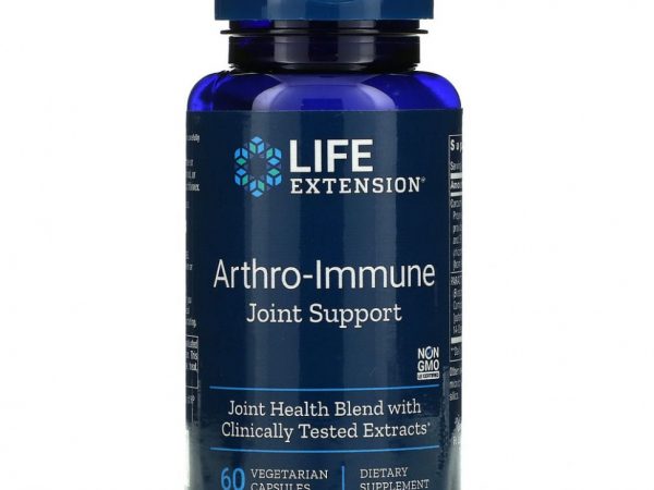 Life Extension, Arthro-Immune, поддержка суставов, 60 растительных капсул