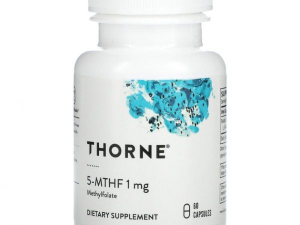 Thorne Research, 5-метилтетрагидрофолат, 1 мг, 60 капсул