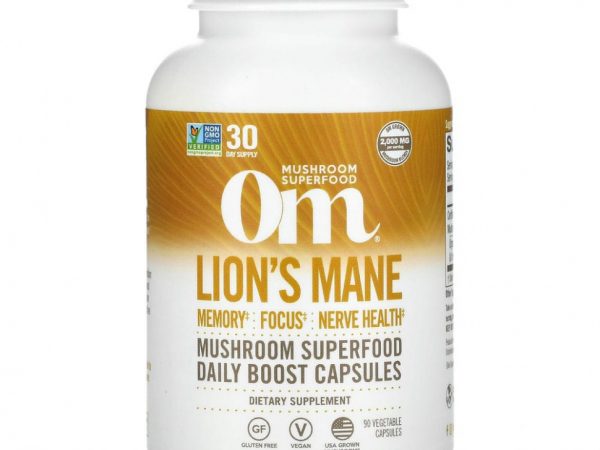 Om Mushrooms, ежовик гребенчатый, 667 мг, 90 вегетарианских капсул