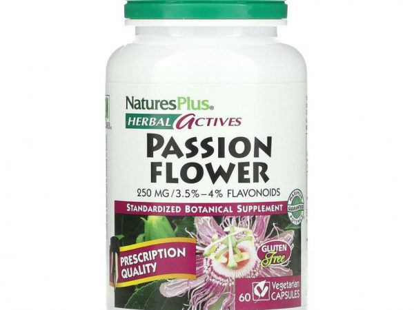 NaturesPlus, Растительная активность, пассифлора, 250 мг, 60 вегетарианских капсул