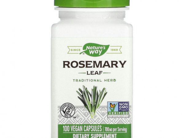 Nature's Way, листья розмарина, 350 мг, 100 веганских капсул