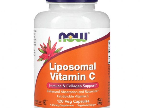 NOW Foods, Липосомальный витамин C, 120 растительных капсул