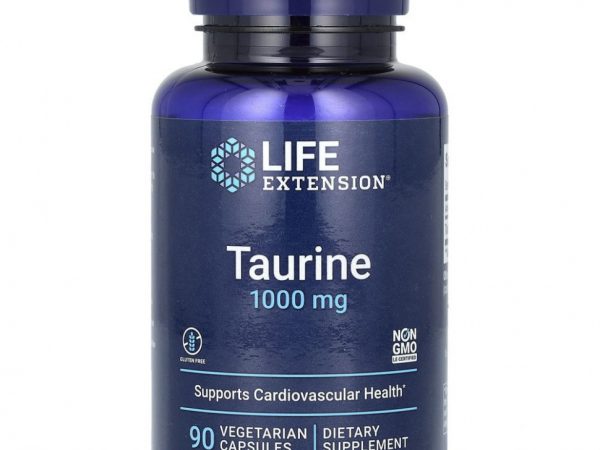Life Extension, Таурин, 1000 мг, 90 вегетарианских капсул
