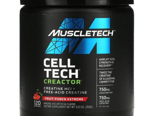 Muscletech, Performance Series, CREACTOR, формула гидрохлорида креатина, с фруктовым вкусом, 269 г (9,51 унции)