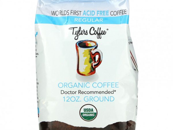 Tylers Coffees, Органический кофе, обычный, молотый, 12 унций