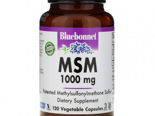 Bluebonnet Nutrition, МСМ, 1000 мг, 120 растительных капсул