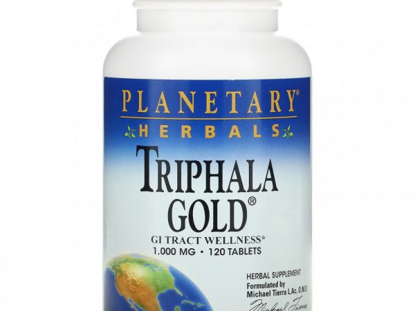 Planetary Herbals, Triphala Gold, здоровье желудочно-кишечного тракта, 1,000 мг, 120 таблеток