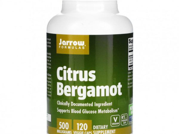 Jarrow Formulas, бергамот, 500 мг, 120 вегетарианских капсул